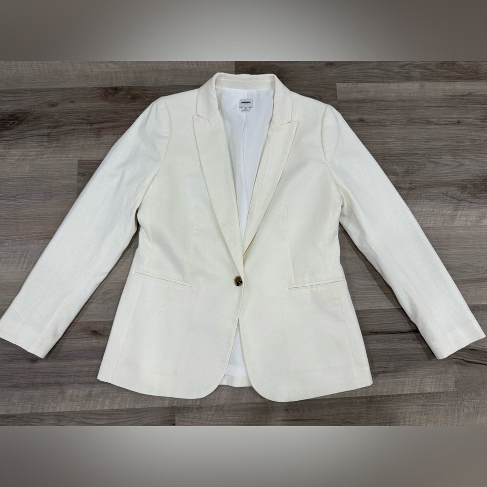 J. Crew Factory Linen blend White Blazer, 8 NWOT